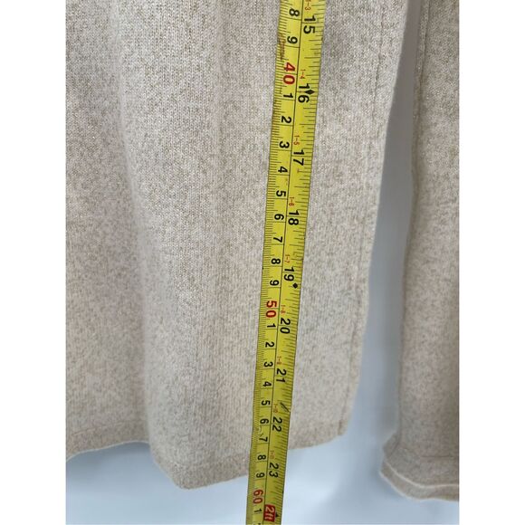 Ann Taylor Sweater Cashmere Women Small Off White Cream Gold Metallic V Neck New - Picture 8 of 13